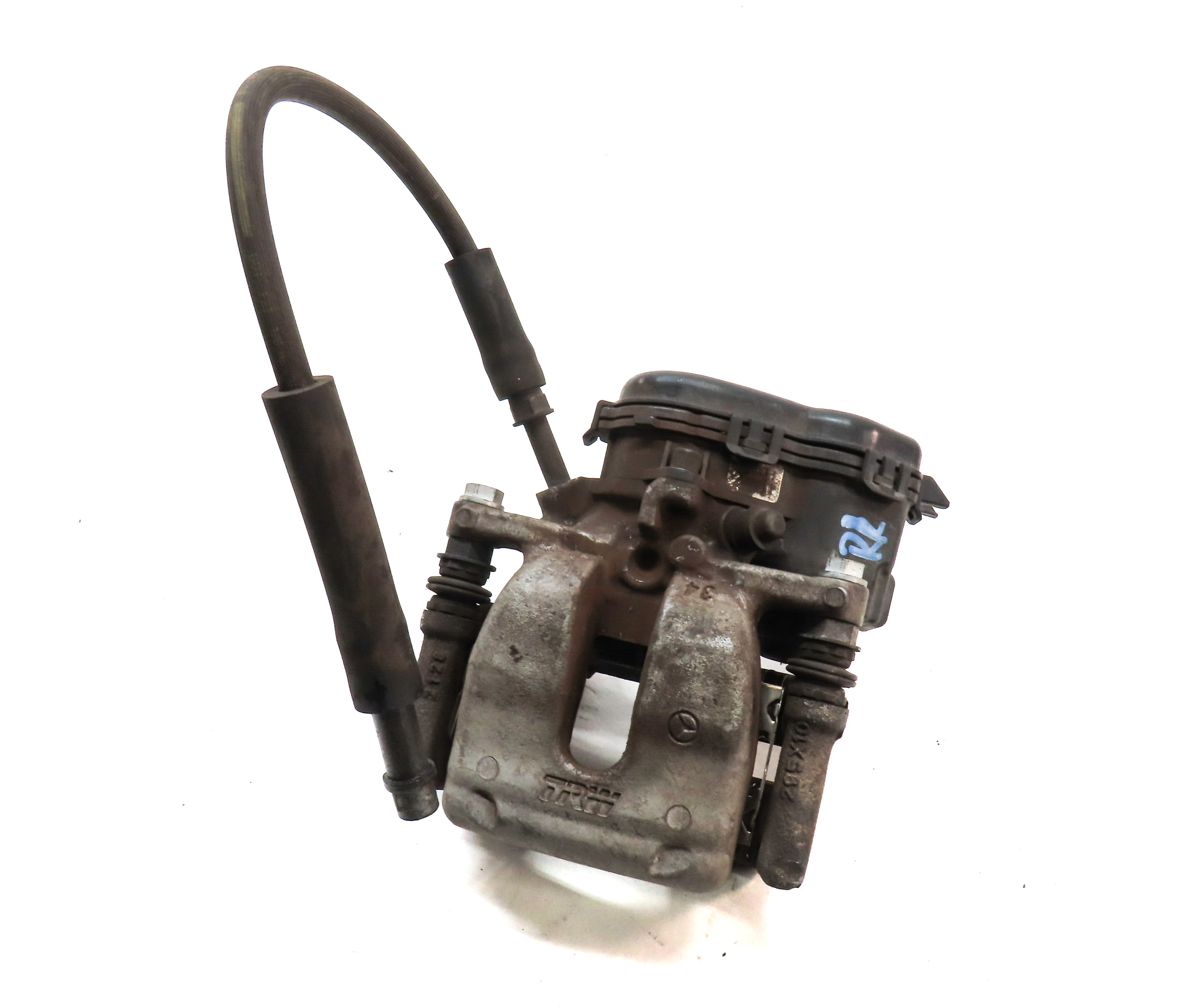 14-17 MERCEDES B ELECTRIC (W242) REAR RIGHT PASSENGER BRAKE CALIPER w/ ACTUATOR — exact item pictured